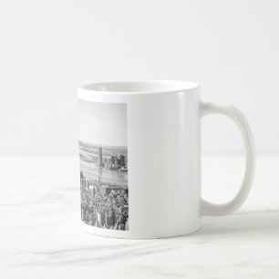 Schwarz-weiße New York City Skyline Kaffeetasse