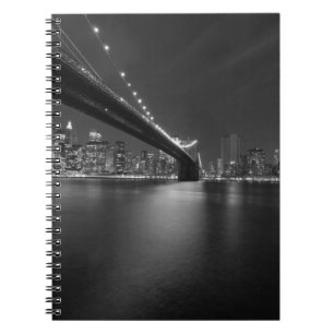 Schwarz-weiße New York City Skyline Notizblock