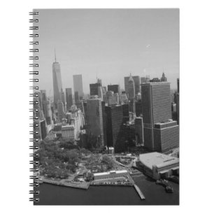 Schwarz-weiße New York City Skyline Notizblock