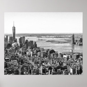 Schwarz-weiße New York City Skyline Poster