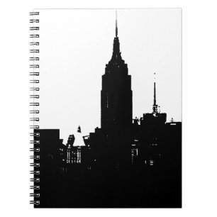 Schwarz-weiße New Yorker Silhouette Notizblock
