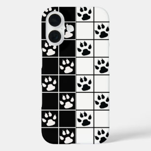 Schwarz-weiße Niedliche Windows-Paarung Kariert iPhone 16 Hülle