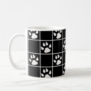Schwarz-weiße Niedliche Windows-Paarung Kariert Kaffeetasse