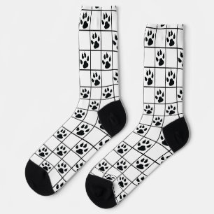 Schwarz-weiße Niedliche Windows-Paarung Kariert Socken