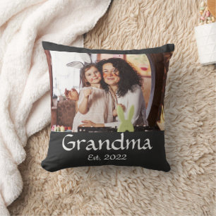Schwarz Weiße Oma Gegründet Fette Foto Kissen