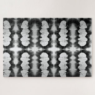 Schwarz-weiße Orchideenmalerei tropisch