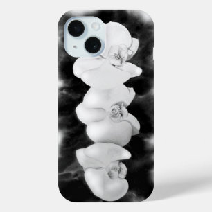 Schwarz-weiße Orchideenmalerei tropisch Case-Mate iPhone Hülle