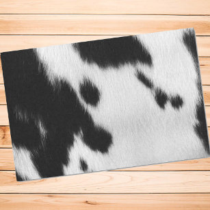 Schwarz-weiße Pelzfellhaut Seidenpapier