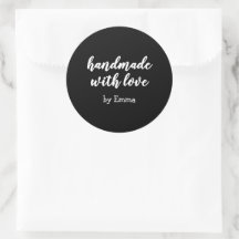 Schwarz-weiße personalisierte Handarbeit mit Liebe