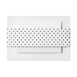 Schwarz-weiße Polka-Dot-Hochzeit Einladungsbanderole