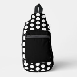 Schwarz-weiße Polka-Dots Crossbody Bag