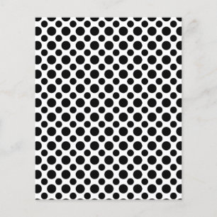 Schwarz-weiße Polka Dots groß und klein Flyer