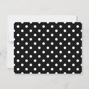 Schwarz-Weiße Polka-Punkte Postkarte
