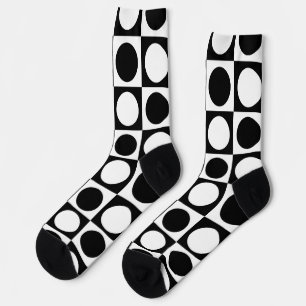 Schwarz-weiße Polka-Punkte Socken
