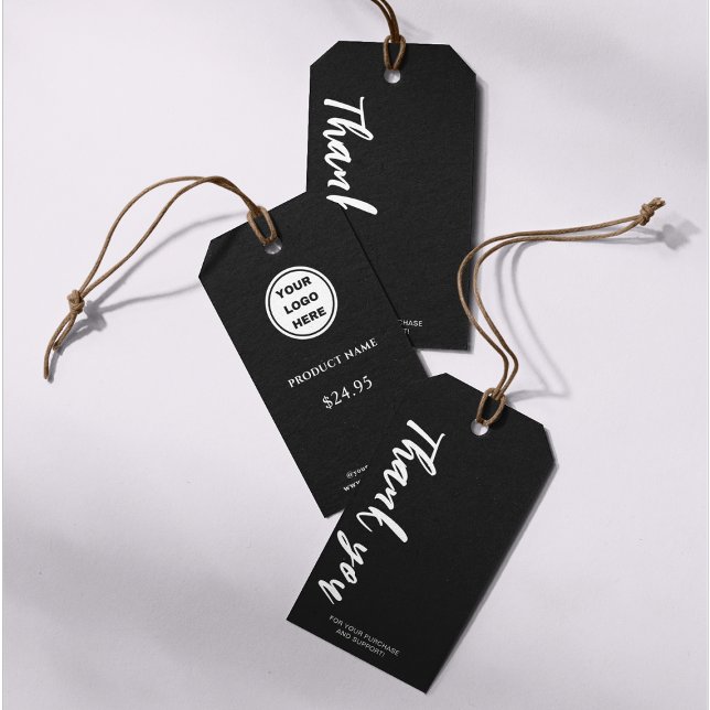 Schwarz-weiße Preismarken - Boutique von Firmenlog Geschenkanhänger (Von Creator hochgeladen)