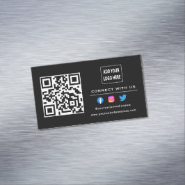Schwarz-weiße Prüfung zur Verbindung mit QR-Code Magnetische Visitenkarte
