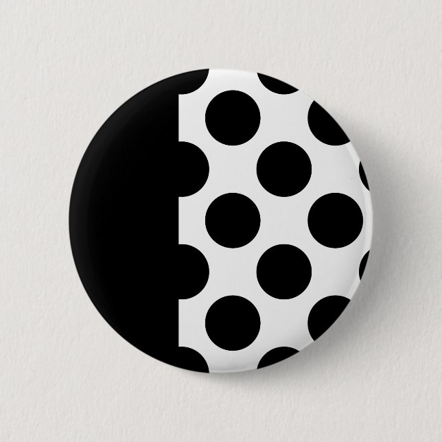 Schwarz-weiße Punkte Button (Vorderseite)