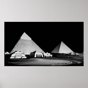 Schwarz-Weiße Pyramiden Poster