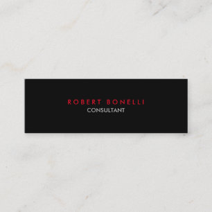 Schwarz-weiße Red Custom Business Card Mini Visitenkarte