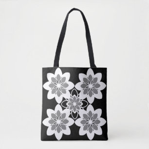 Schwarz-weiße Retrografik Tasche