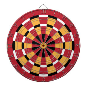 Schwarz-weiße Rot- und Gelbtafel Dartscheibe