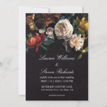 Schwarz-weiße Rote Rosen Holländische Bouquet Hoch