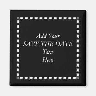 Schwarz-weiße SAVE THE DATE Magneten Magnet