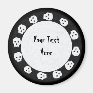 Schwarz-weiße Schädel-Magneten Magnet