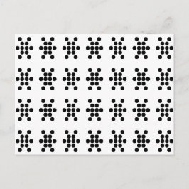 Schwarz-weiße Schneeflocken Postkarte