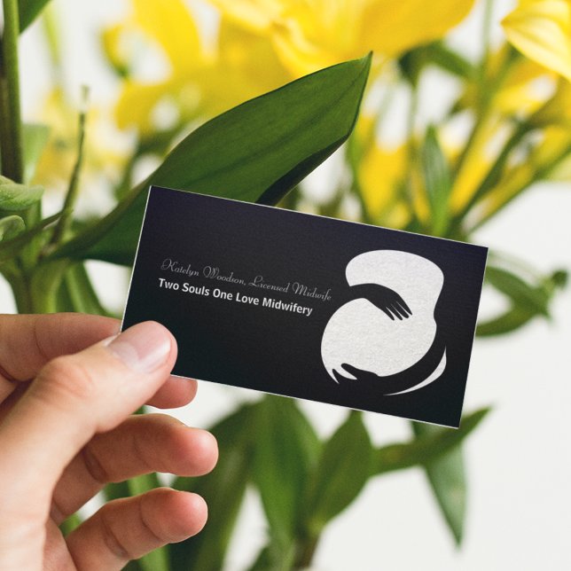 Schwarz-weiße Schwangere Bly Chic Maternity Visitenkarte (Von Creator hochgeladen)