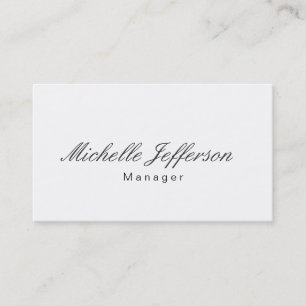Schwarz-weiße Script Manager-Visitenkarte Visitenkarte