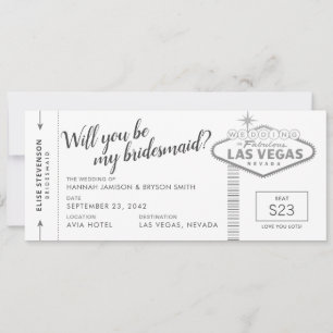 Schwarz-weiße Silver Vegas Bridesmaid-Vorschlagska