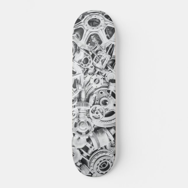 Schwarz-weiße Skateboard für Metallgeräte (Vorderseite)