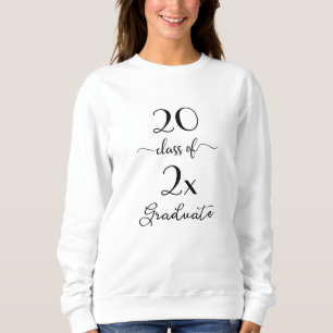 Schwarz-weiße Skriptklasse Sweatshirt