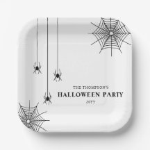 Schwarz-weiße Spinnen und schnelles Halloween