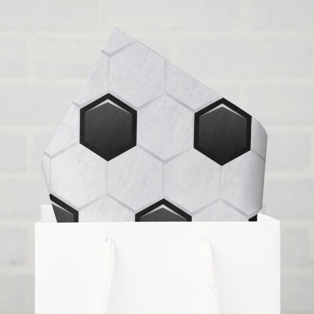 Schwarz-weiße Sportgeschenke für Fußball Seidenpapier (Geschenktüte)