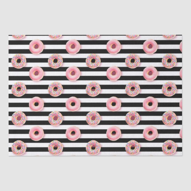 Schwarz-weiße Streifen des Girly Seidenpapier (Vorderseite)