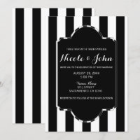 Schwarz-weiße Streifen Moderne Elegante Hochzeit