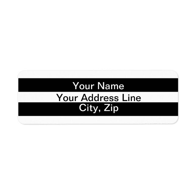 Schwarz-weiße Streifen Moderne französische Labels (Vorne)