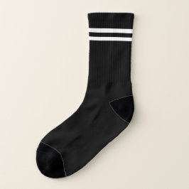 Schwarz-weiße Streifen Socken