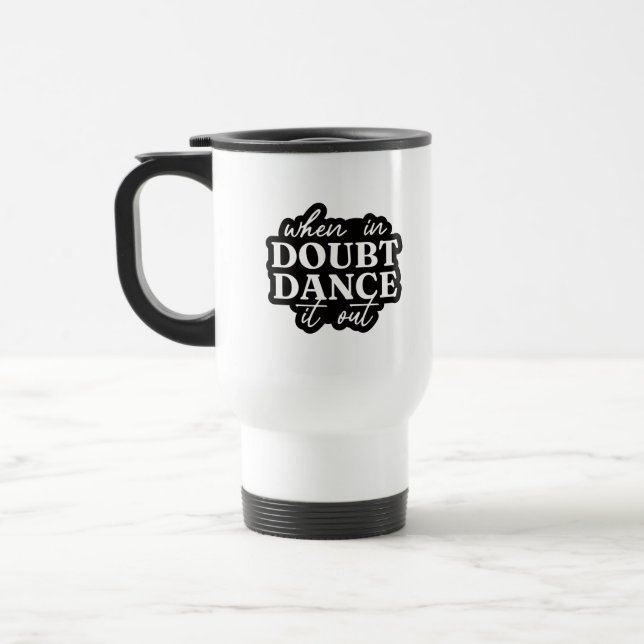 Schwarz-weiße Tasse (Links)