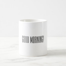 Schwarz-weiße Tasse für gute Morgenpreisvorstellun
