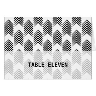 Schwarz-weiße Tribal Arrows Tischnummer Card
