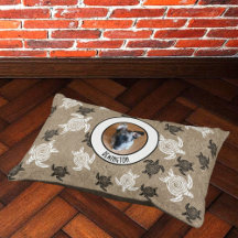 Schwarz-weiße Tribal Art Sea Turtles Custom Foto