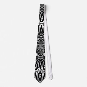 Schwarz-weiße Tribal Design Mens Fashion Nacken Ti Krawatte