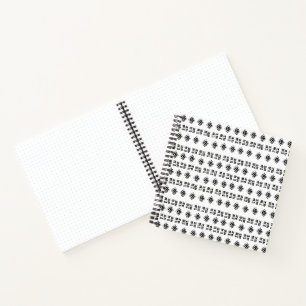 Schwarz-weiße Tribal Markierungen Bullet Journal S Notizbuch