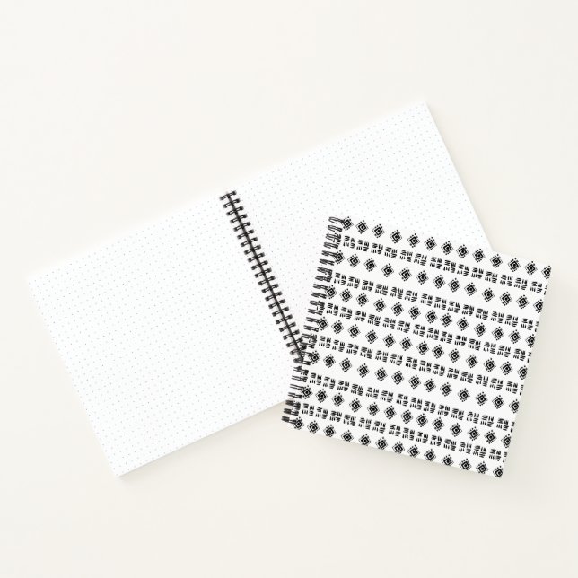 Schwarz-weiße Tribal Markierungen Bullet Journal S Notizbuch (Innenseite)