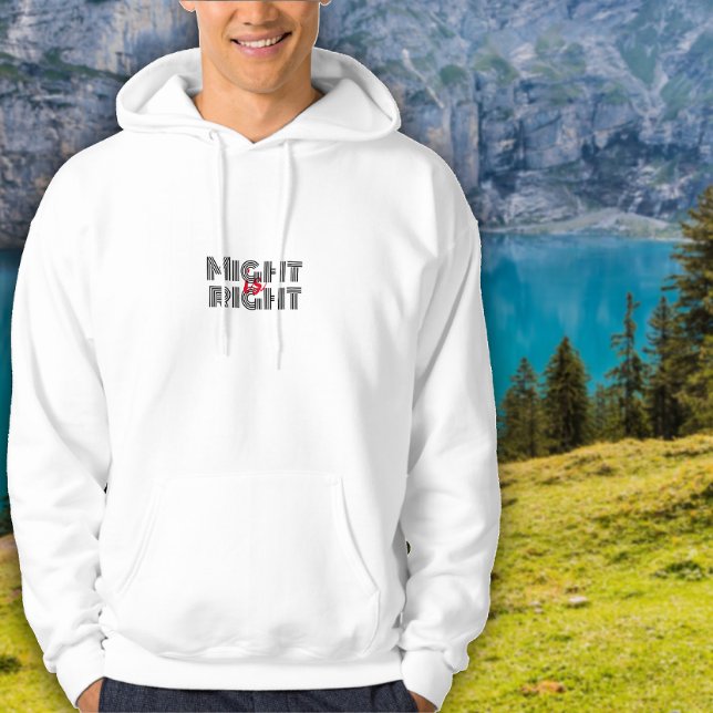 Schwarz-weiße Typografie-inspirierendes Zitat Hoodie (Von Creator hochgeladen)