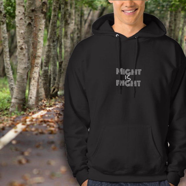 Schwarz-weiße Typografie-inspirierendes Zitat Hoodie (Von Creator hochgeladen)