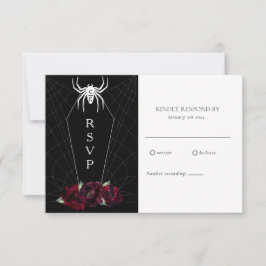 Schwarz-weiße UAWG für Spider Web Coffin RSVP Karte